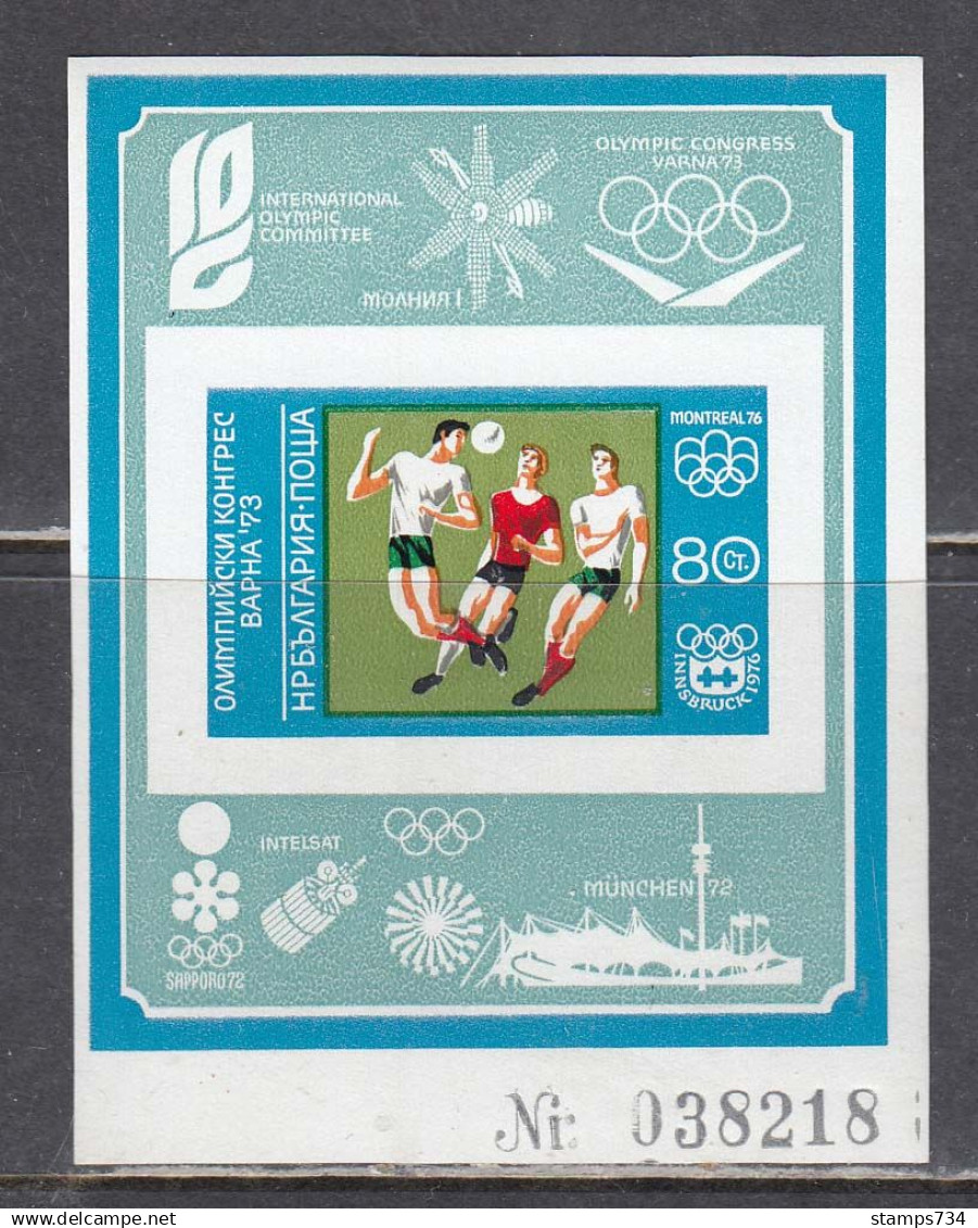 Bulgaria 1973 - Olympic Congress, Varna, Mi-Nr. Block 42B, MNH** - Unused Stamps