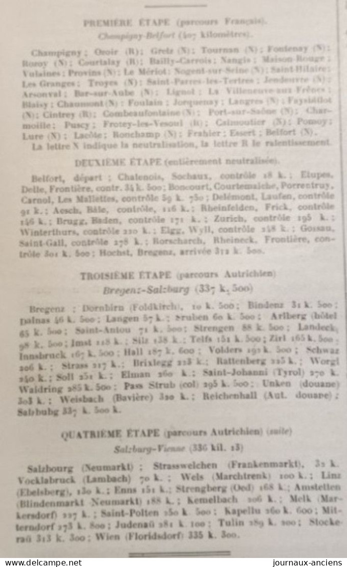 1902 Revue Automobile "  LA LOCOMOTION " - COURSE AUTOMOBILE " PARIS = VIENNE " - 1900 - 1949