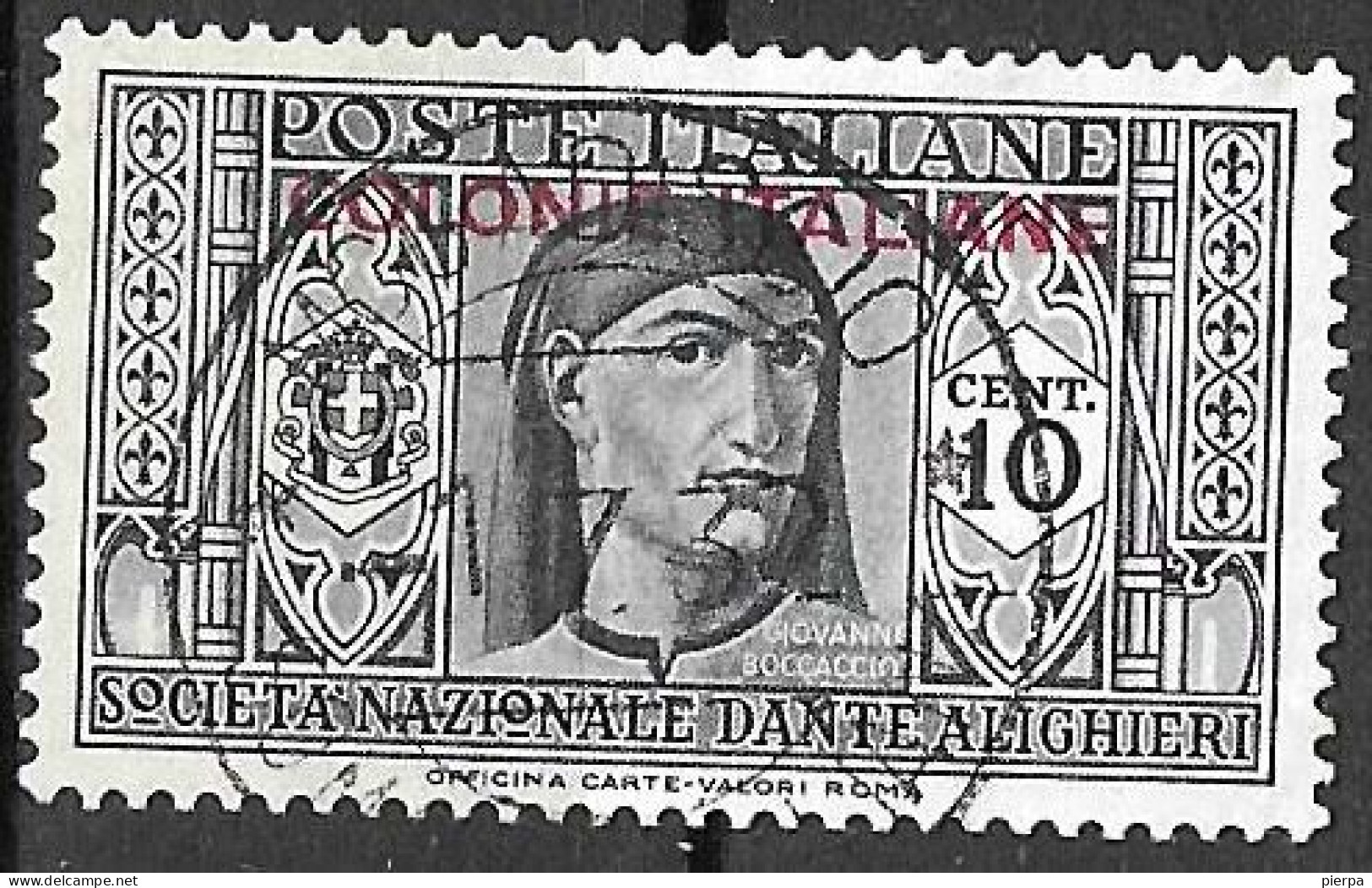 COLONIE ITALIANE - 1932 - GIOVANNI BOCCACCIO - 10 CENT - USATO (YVERT 1 -MICHEL 1 - SS 11) - General Issues