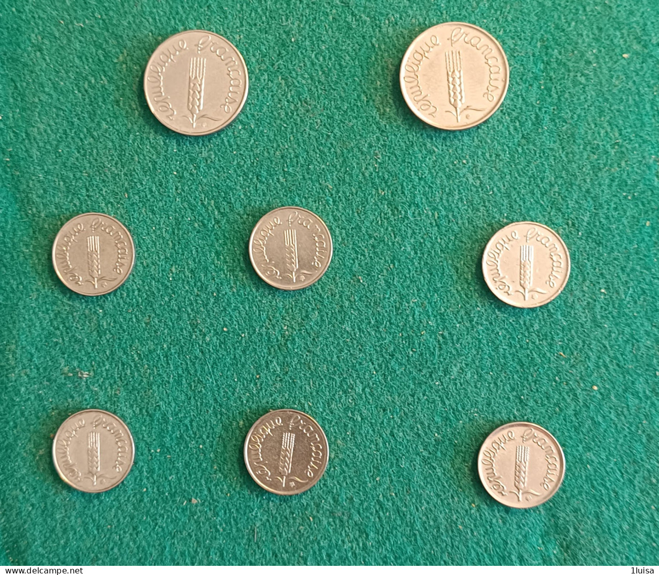 FRANCIA 1 Cents 5 Cents  8 Monete Anni Diversi   - 1 Centime