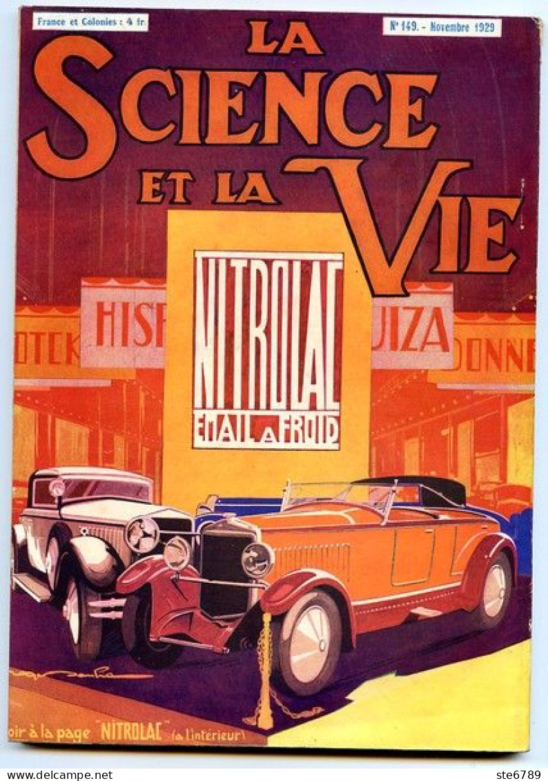 LA SCIENCE ET LA VIE 1929 N° 149 Novembre - 1900 - 1949