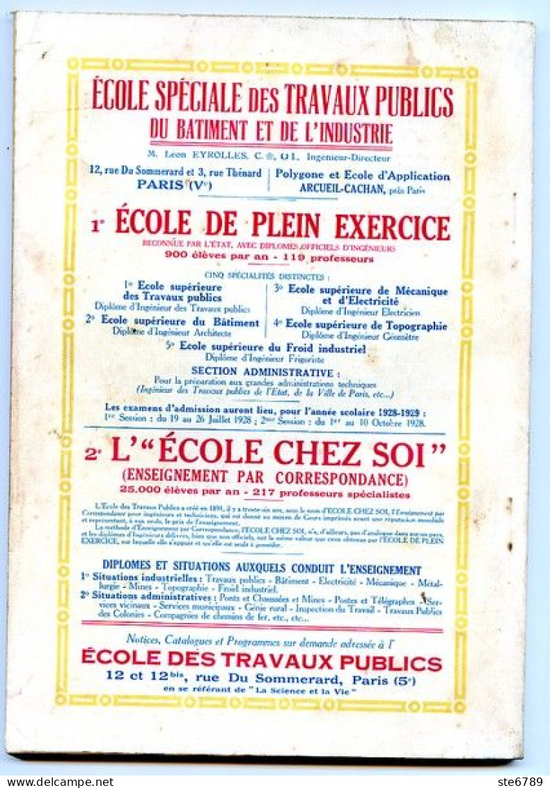 LA SCIENCE ET LA VIE 1928 N° 130 Avril - 1900 - 1949