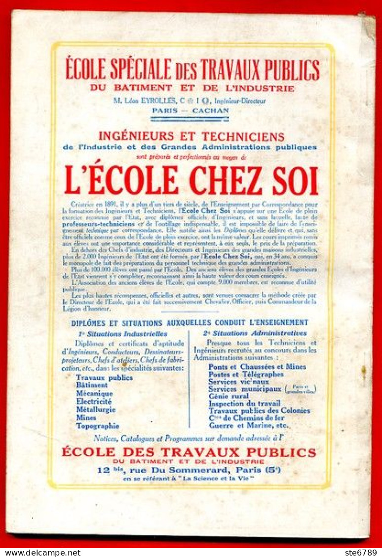 LA SCIENCE ET LA VIE 1925 N° 98 Aout - 1900 - 1949