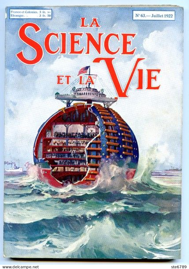 LA SCIENCE ET LA VIE 1922 N° 63 Juillet - 1900 - 1949