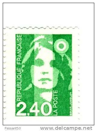 Briat 2fr40 Vert YT 2820b Avec GOMME MATE. Pas Courant, Voir Le Scan. Cote YT : 4 €, Maury N° 2816a : 4 €. - Unused Stamps