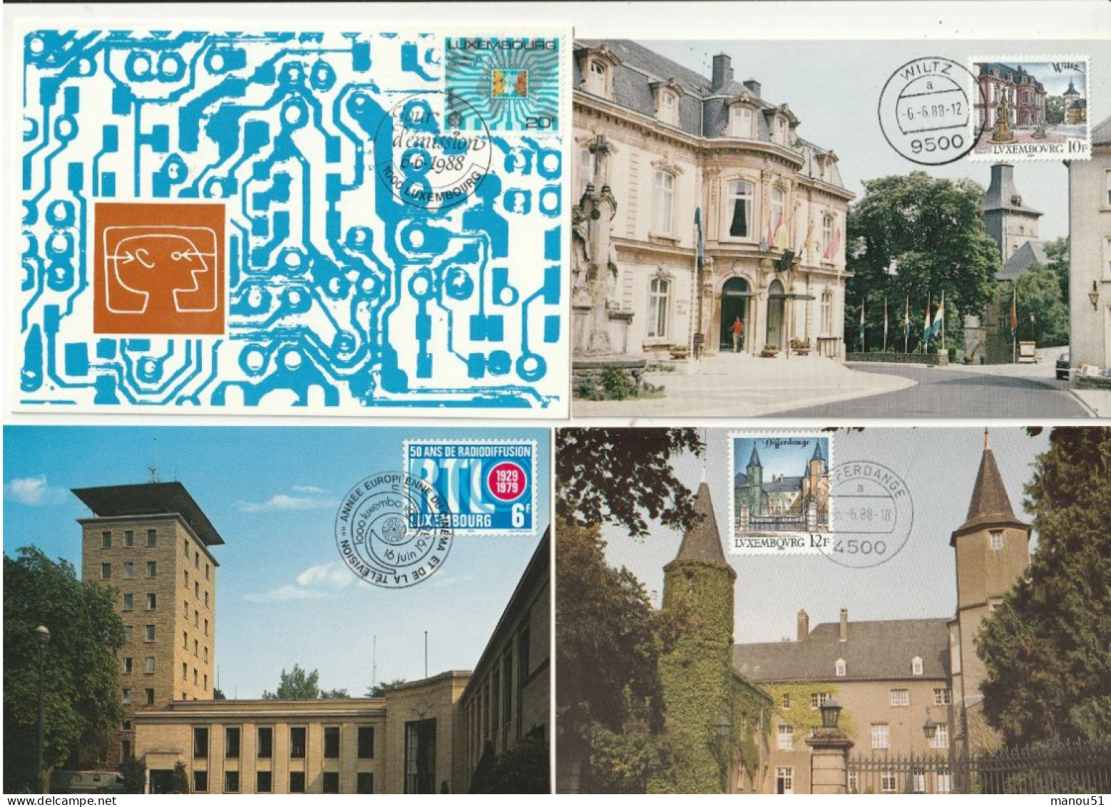 LUXEMBOURG - Lot De 5 Cartes Maximum - Maximumkarten