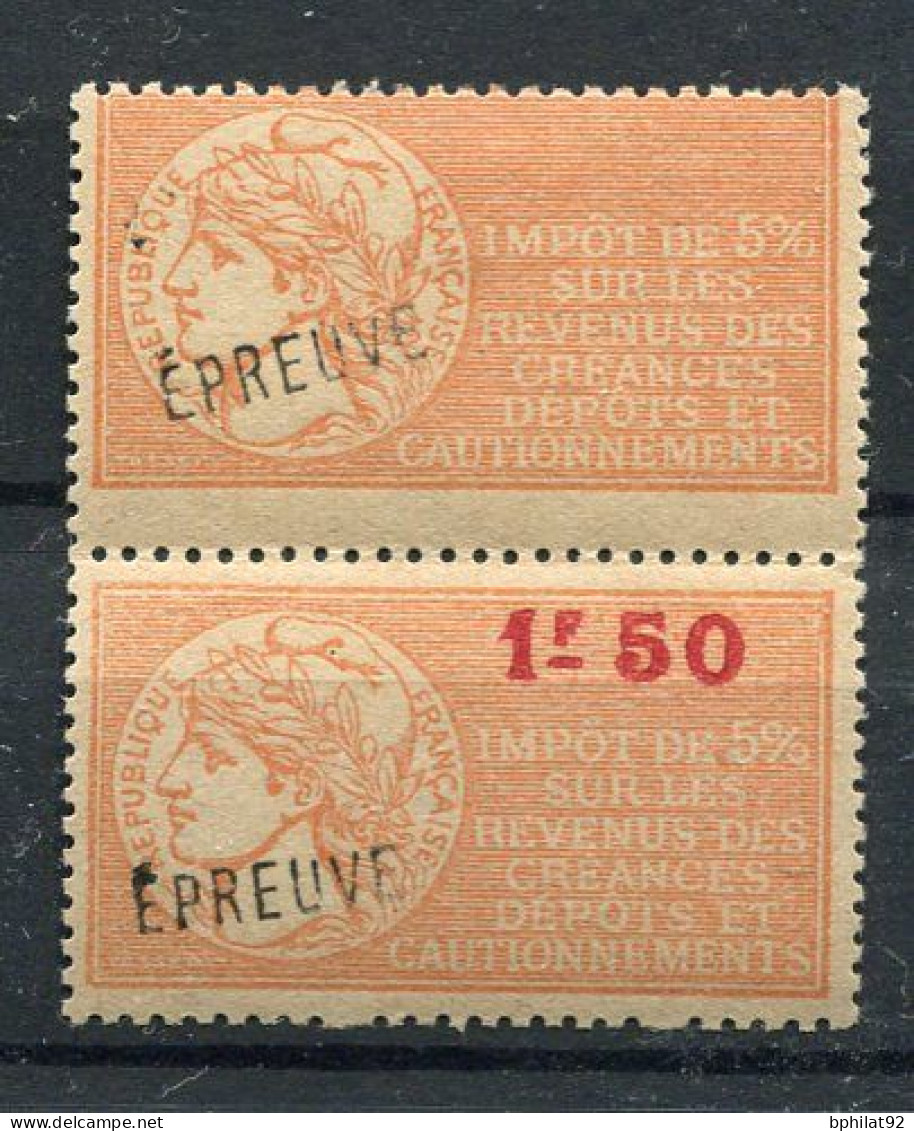!!! FISCAUX, IMPOTS SUR LE REVENU PAIRE N°26/26A */** SIGNEE CALVES - Stamps