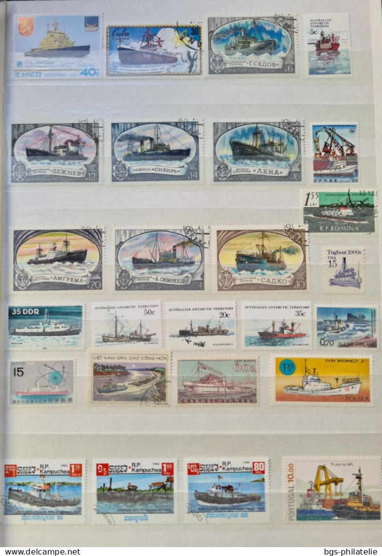 Collection De Timbres Sur Le Thème Des Bâteaux. - Collections (sans Albums)