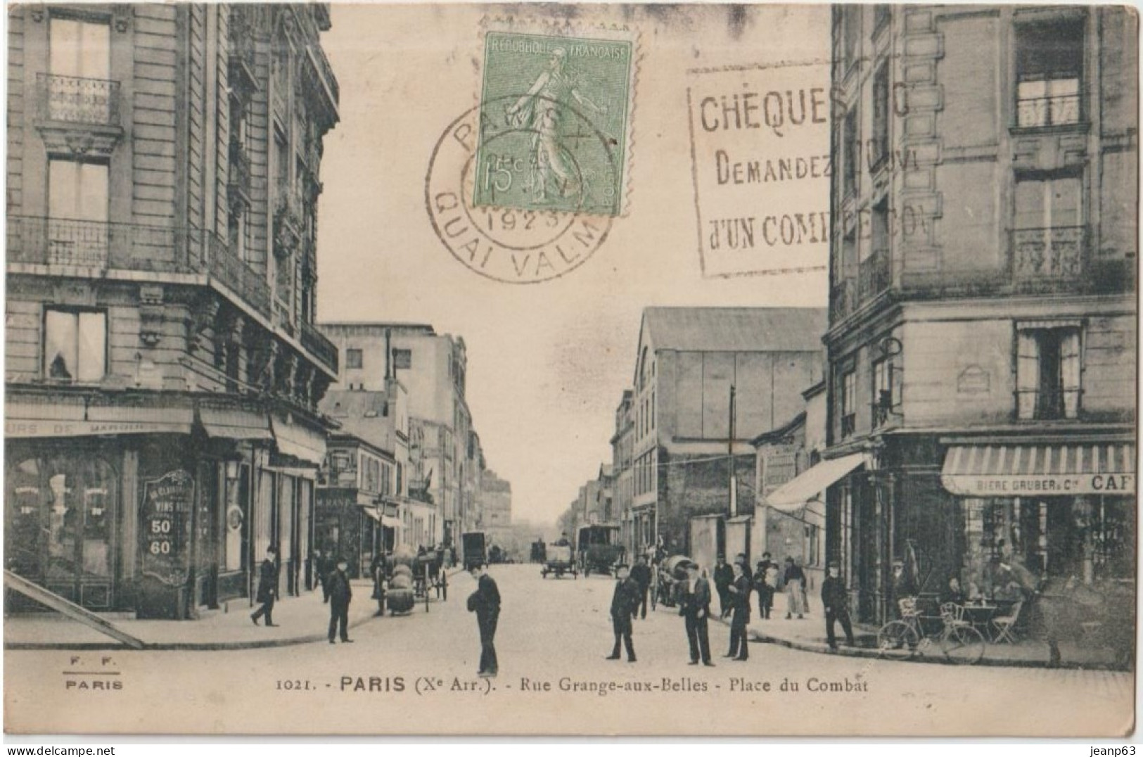 1021. - PARIS - Rue Grange-aux-Belles - Place Du Combat - Arrondissement: 10