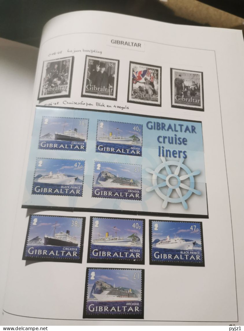 2005 MNH Gibraltar, Year Collection Postfris - Gibraltar