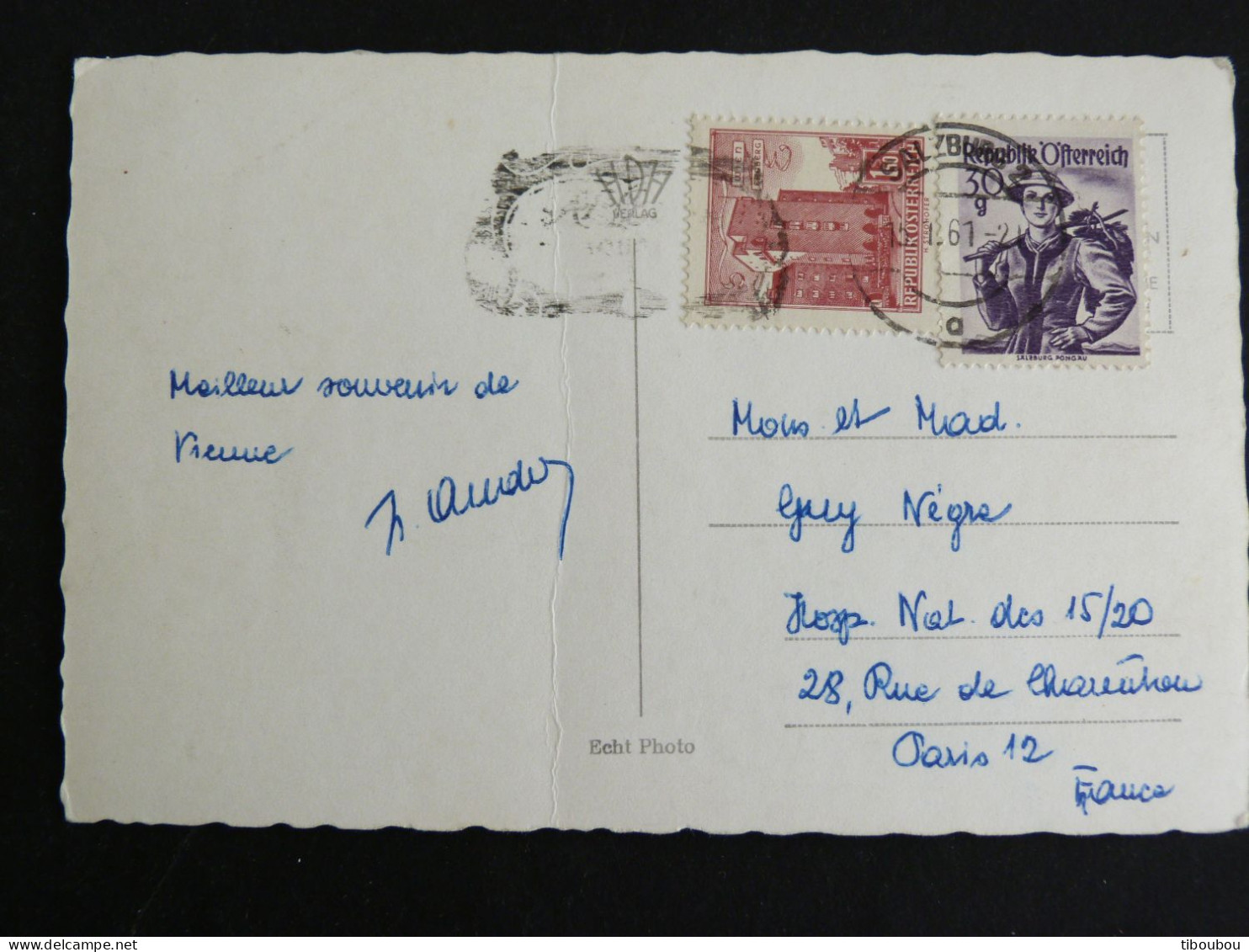 AUTRICHE AUSTRIA ÖSTERREICH AVEC YT 886 ET 872A COSTUME SALZBOURG PONGAU / RABENHOF - WIEN SCHÖNBRUNN - Storia Postale