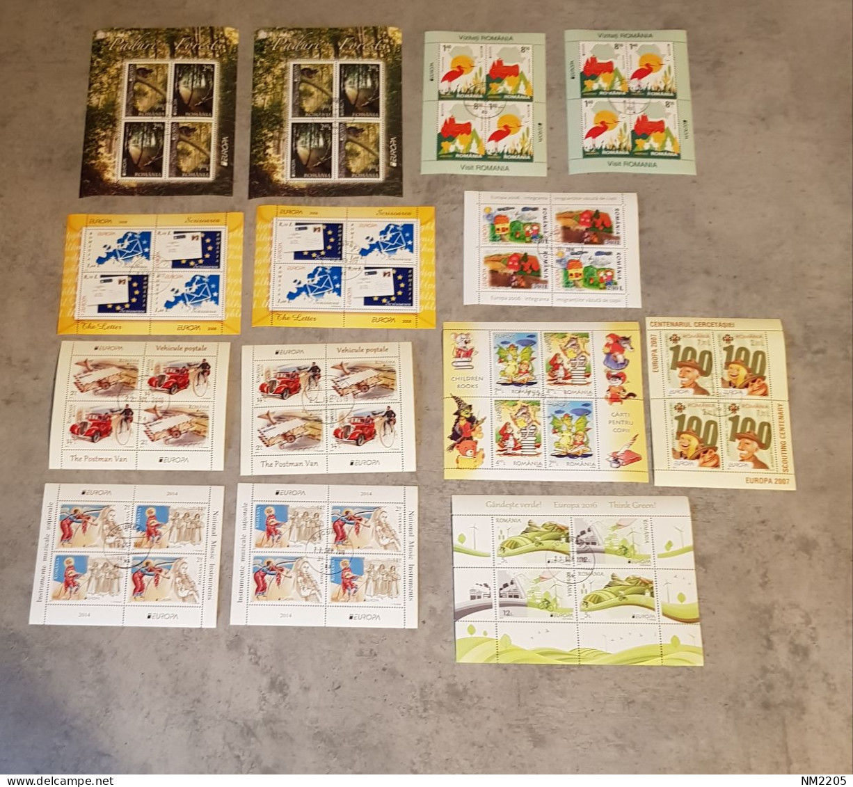 ROMANIA EUROPA 14 MINIATURE SHEETS CTO-USED - Used Stamps