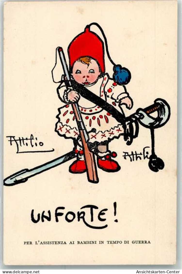 13944604 - Italien Unforte  Sign. Attilio   Per L`Asstistenza Ai Bambini In Tempo Di Guerra  E - Autres & Non Classés
