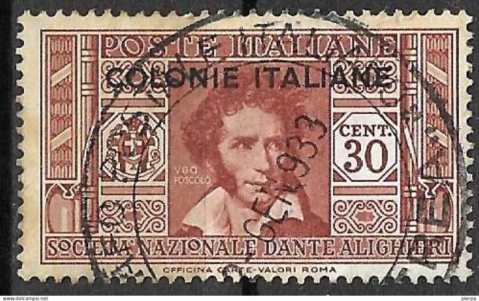 COLONIE ITALIANE - 1932 - UGO FOSCOLO - CENT 30 - USATO  (YVERT 5 -MICHEL 5 - SS15) - General Issues