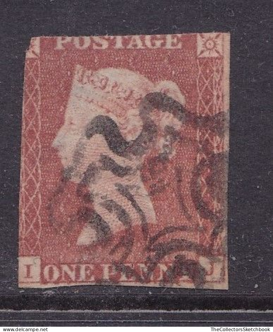 GB Victoria Penny Red Imperf  With Maltese Cross ; No Margins/ Cut Into - Gebraucht