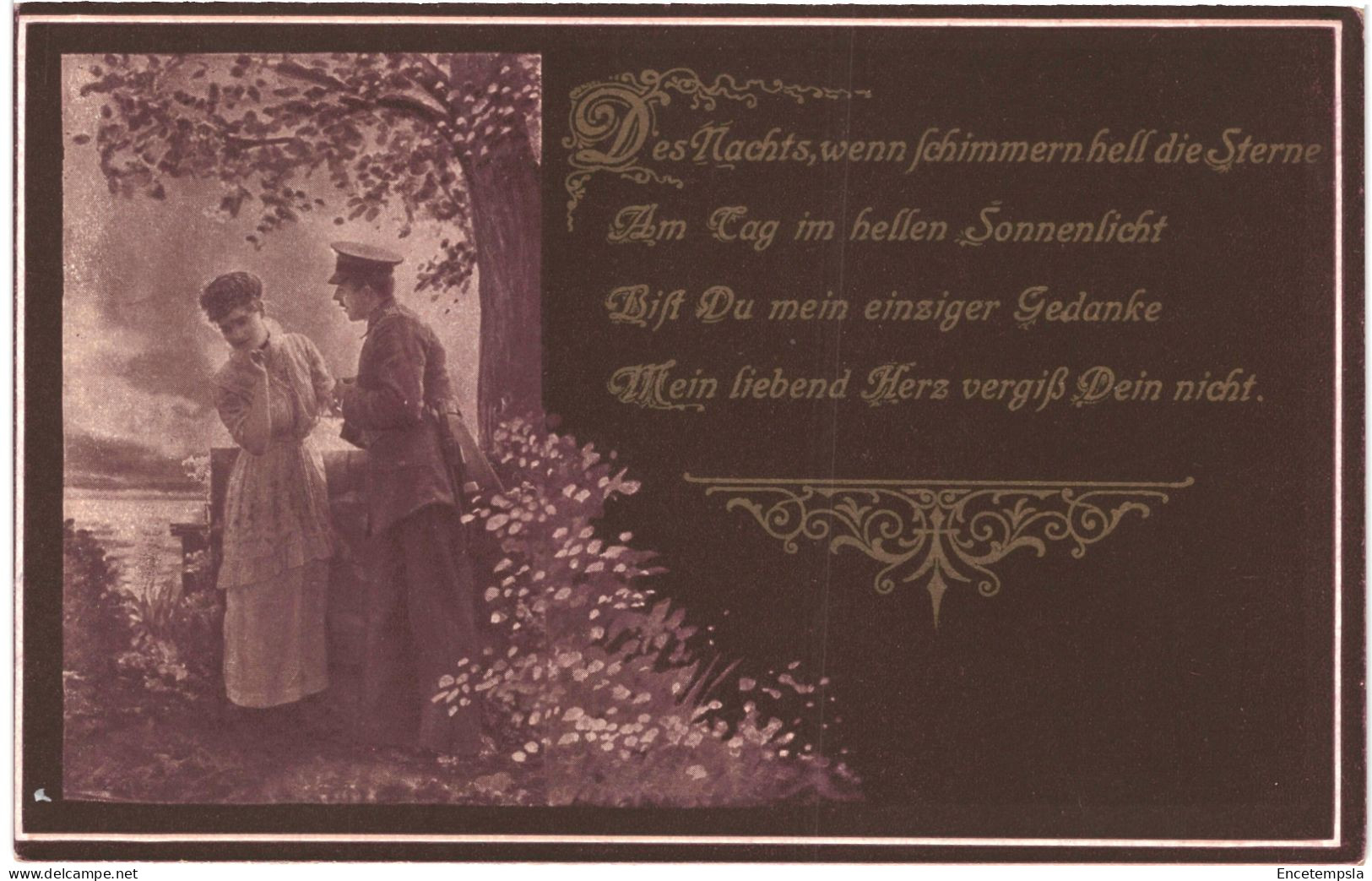 CPA Carte Postale  Germany Couple Des Nachts Wenn Fchimmern Hell Die Sternr...   VM79848 - Paare