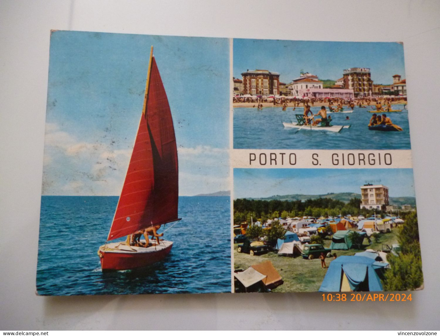 Cartolina Viaggiata "PORTO SAM GIORGIO" Vedutine 1964 - Ascoli Piceno