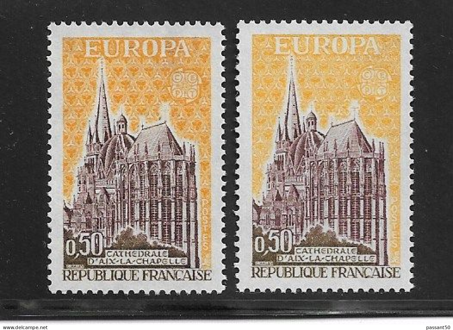 Europa De 1972 YT 1714 + B : Le Jaune-orange Foncé + Jaune Pâle. Superbe, Voir Le Scan. Cotes YT :0.50 € + 4 € = 4.50 €. - Neufs