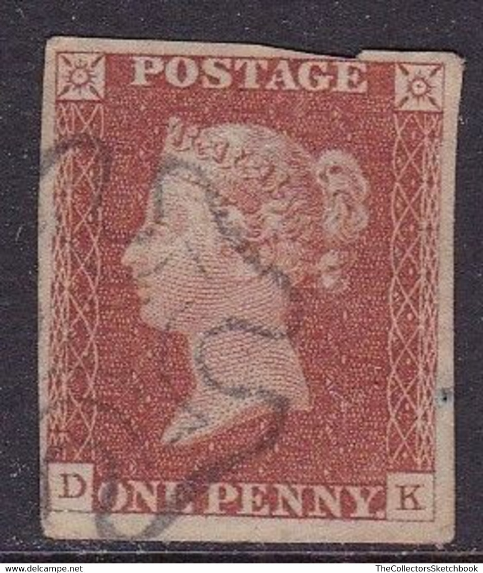 GB Line Engraved  Victoria Imperf Penny Red . Good Used - Usati