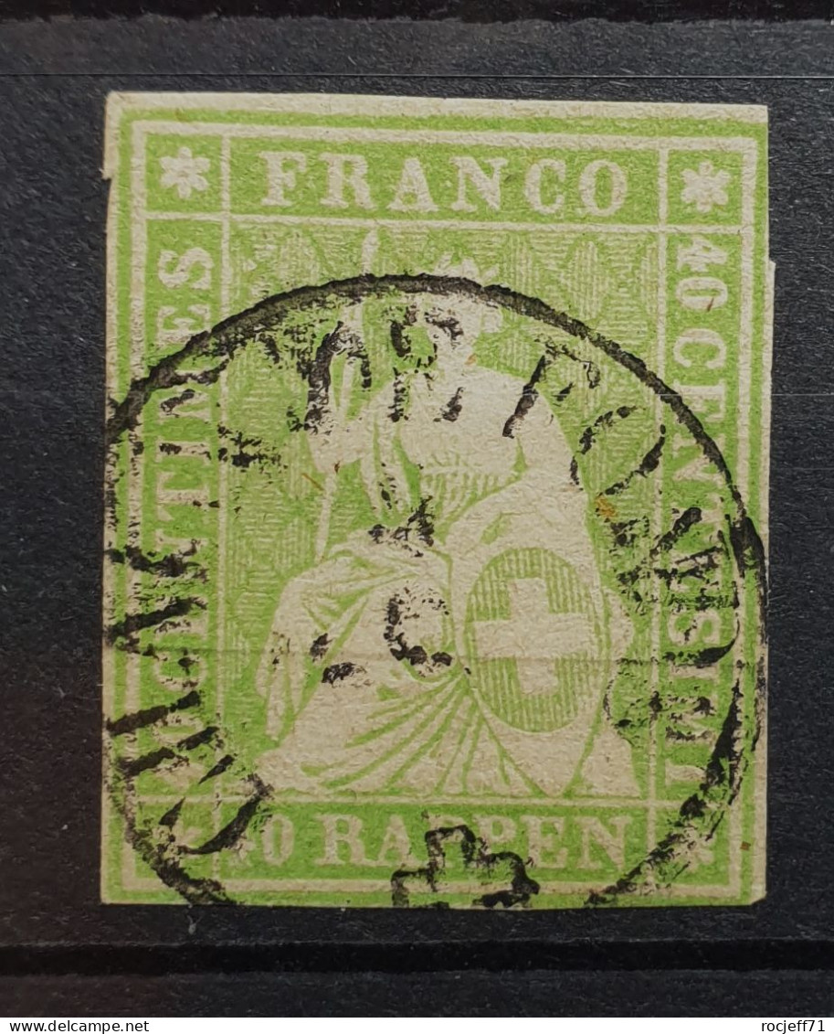 04 - 24 - Schweiz - Suisse N° 26C - TB - Signé Marchand - Cote : 140 Euros - Gebruikt