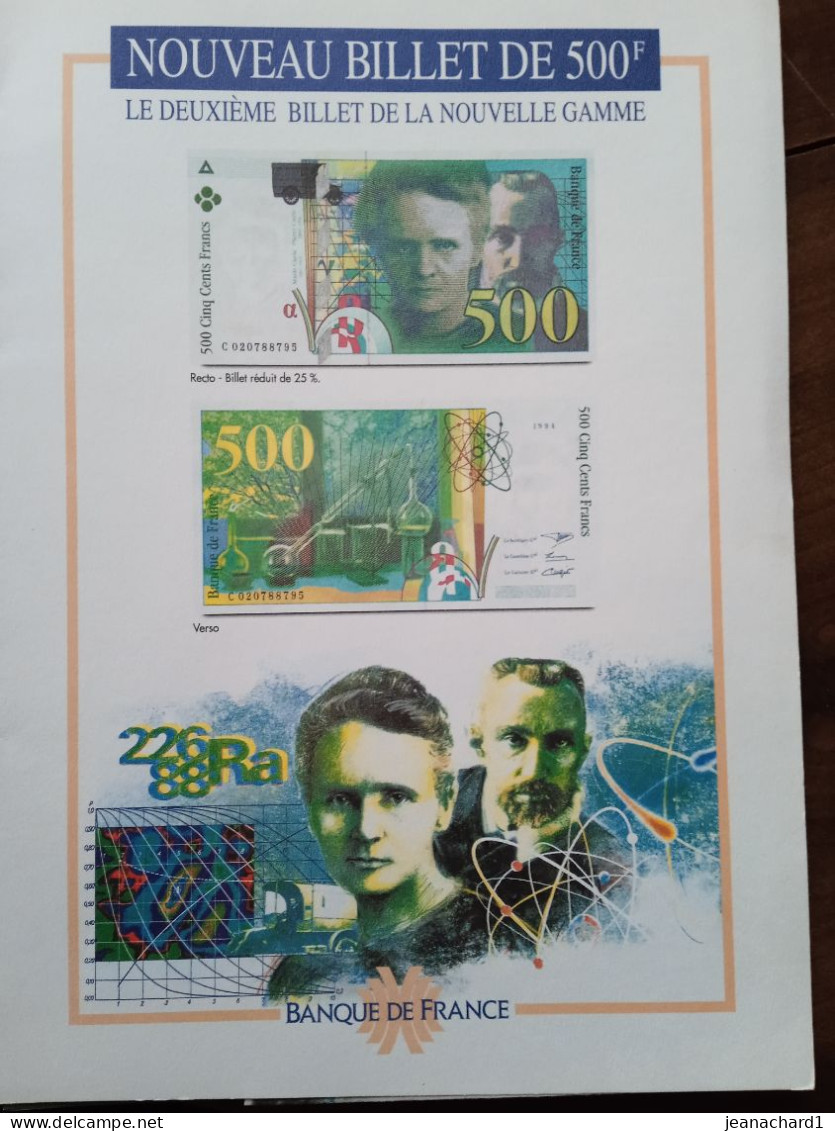 500fr Pierre Et Marie Curie Sans Strap - 500 F 1994-2000 ''Pierre Et Marie Curie''