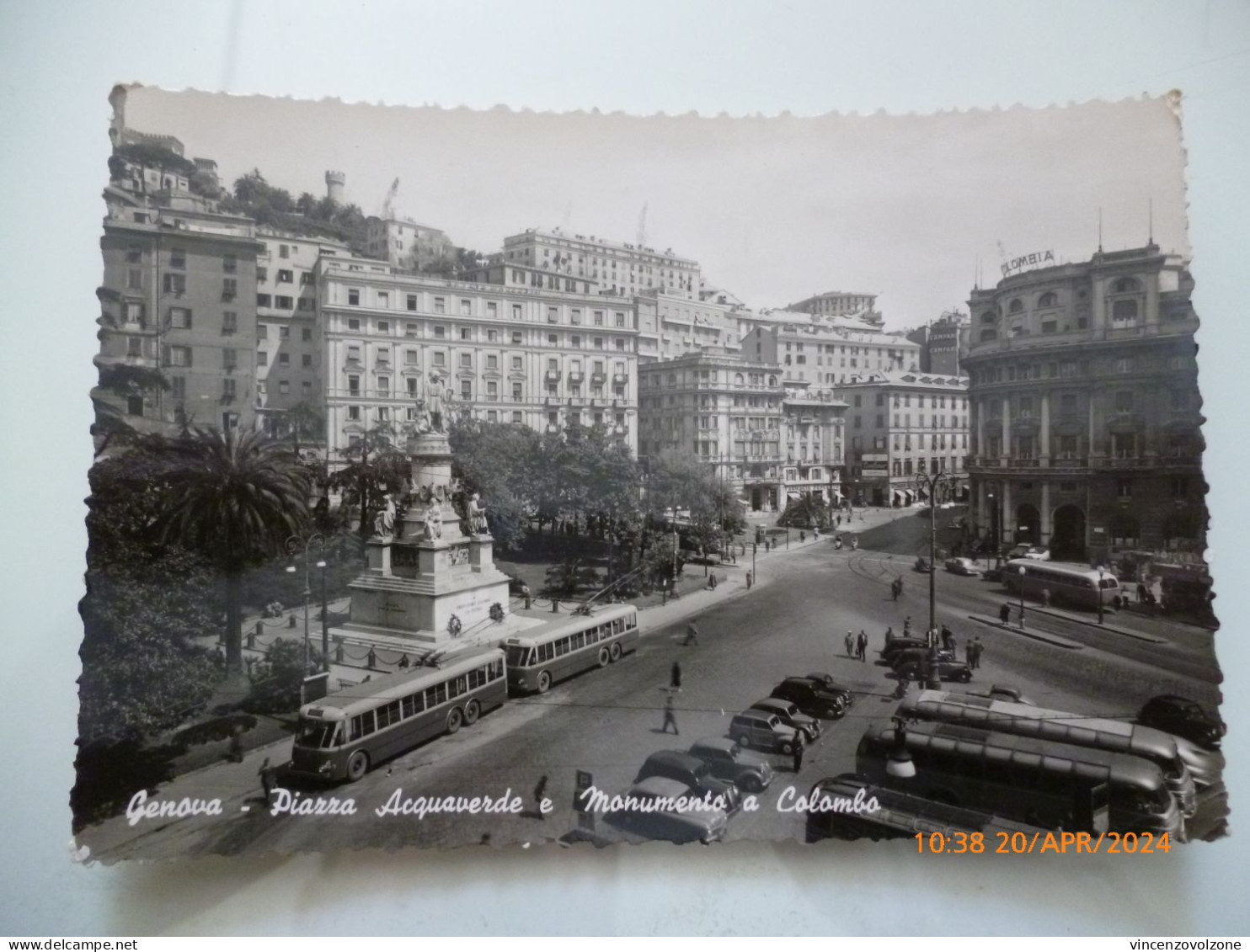 Cartolina Viaggiata "GENOVA Piazza Acquaverde"  1955 - Genova (Genoa)