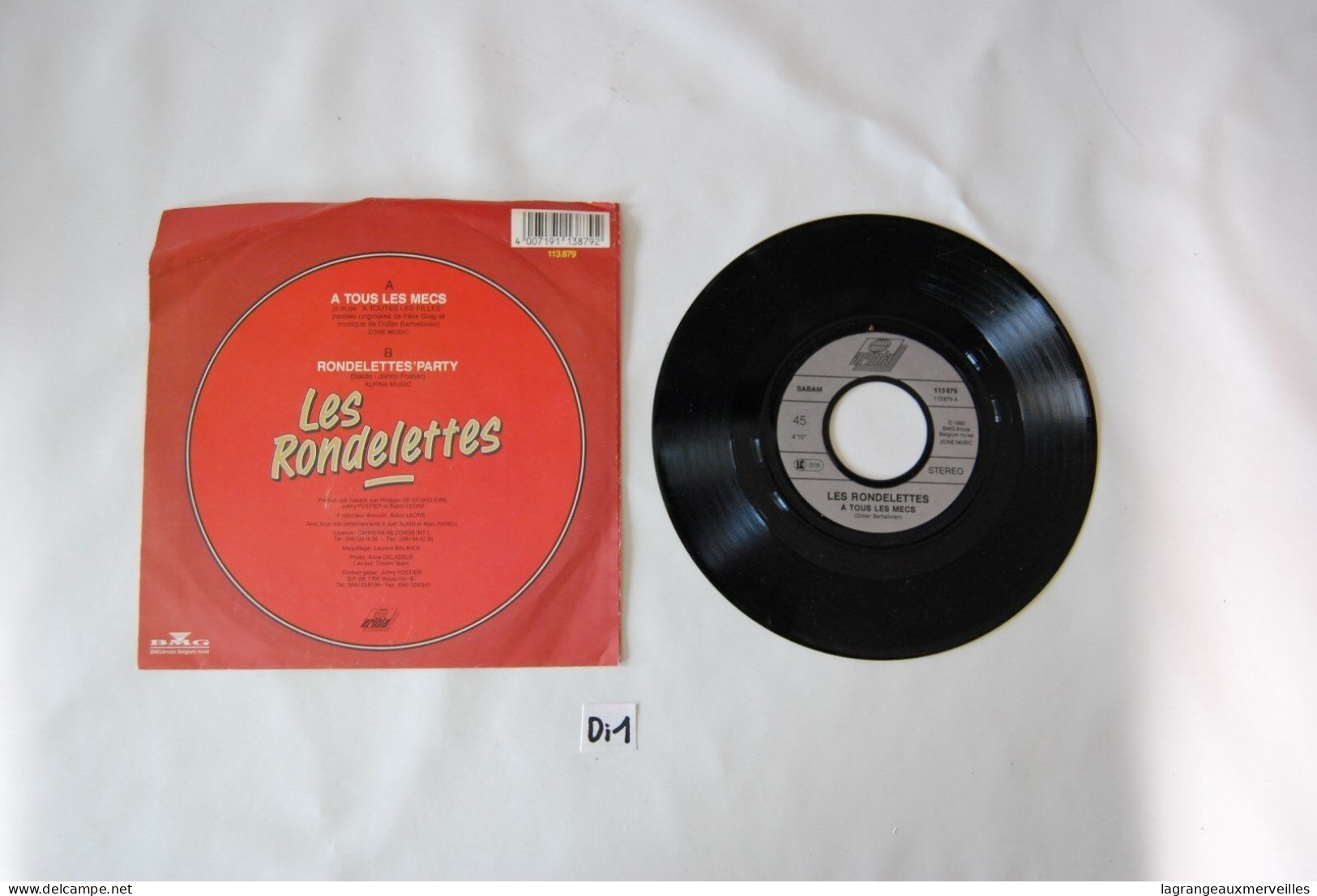 Di1- Vinyl 45 T - Les Rodelettes - A Tous Les Mecs - Other - French Music