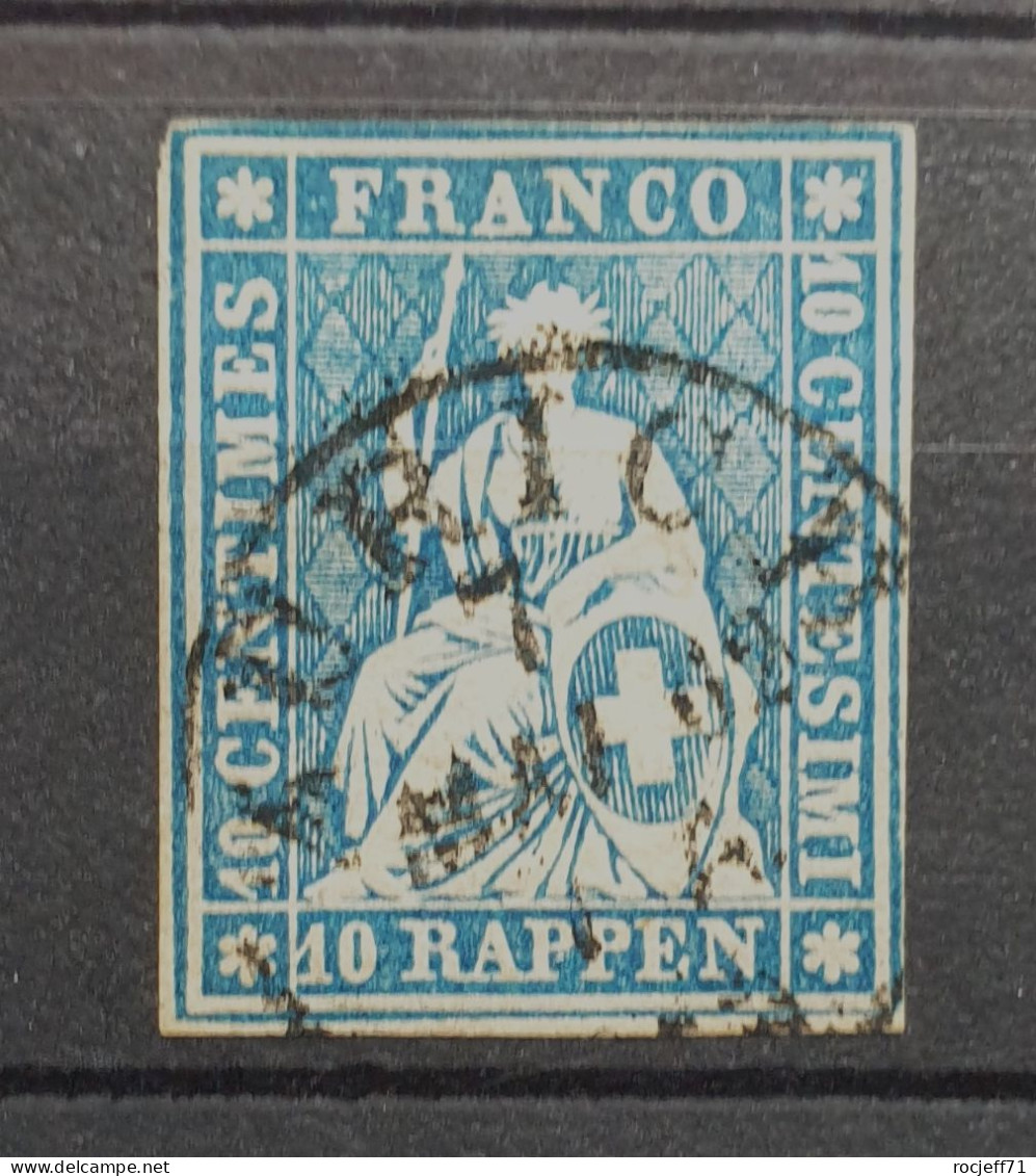 04 - 24 - Schweiz - Suisse N° 23 G - TB - Signé Marchand - Cote : 40 Euros - Used Stamps