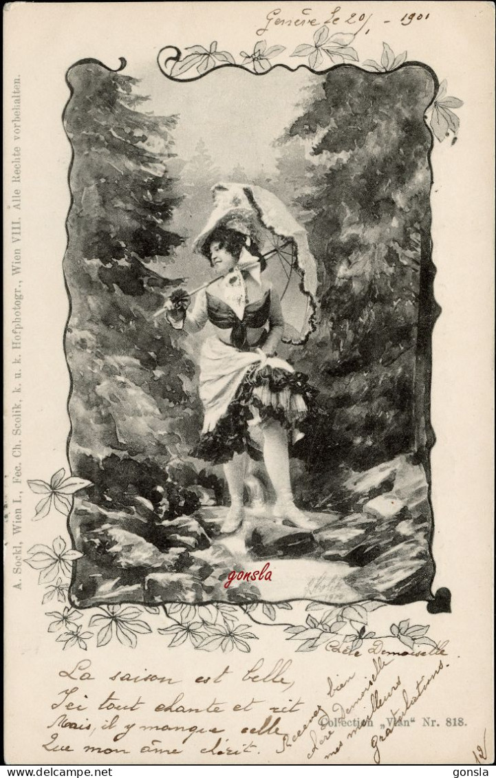 FEMME 1901 "Scène En Décor" - Scolik, Charles