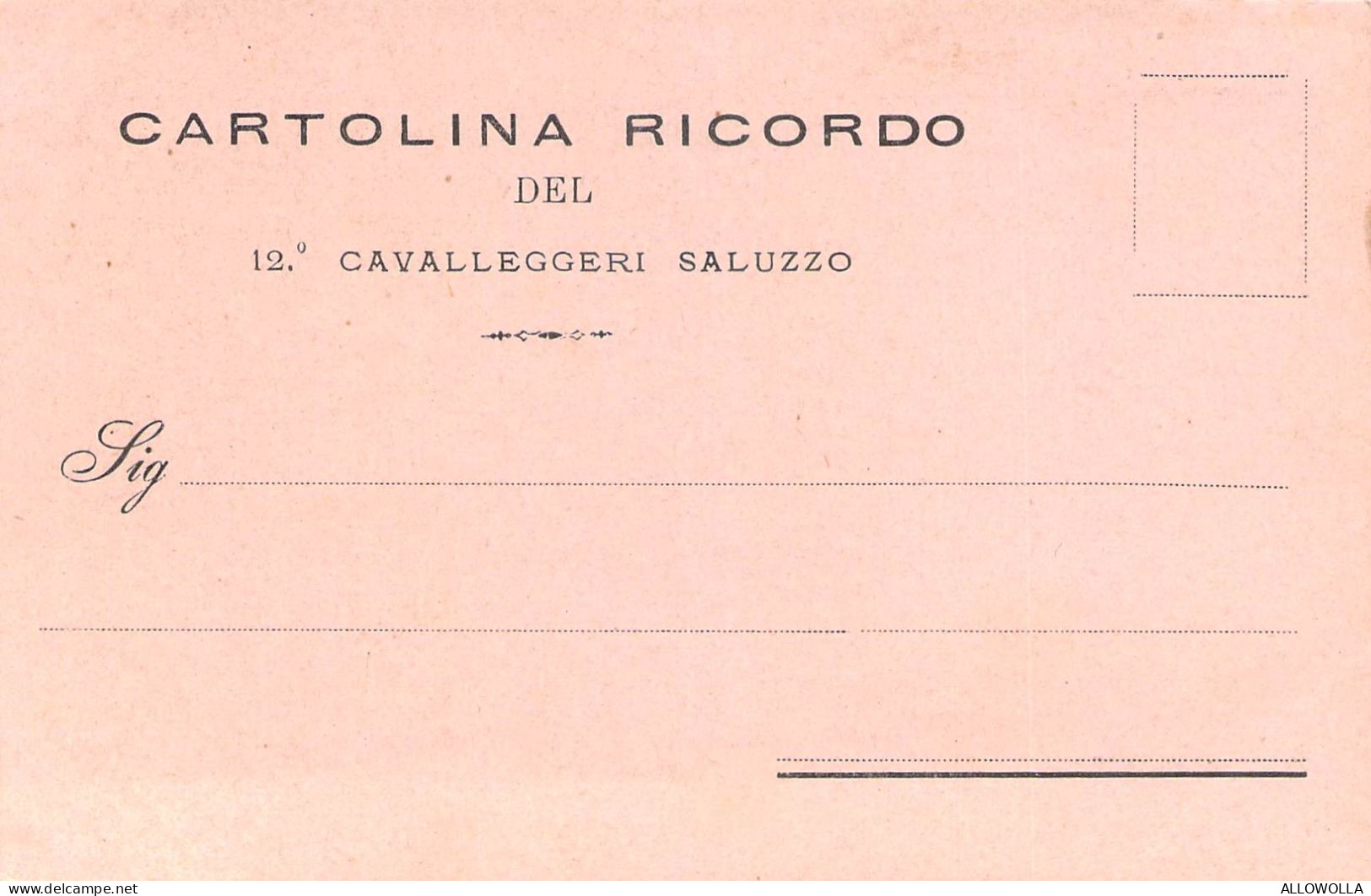 26736 " 12° REGGIMENTO CAVALLEGGERI DI SALUZZO " -CART. POST. NON SPED. - Regiments