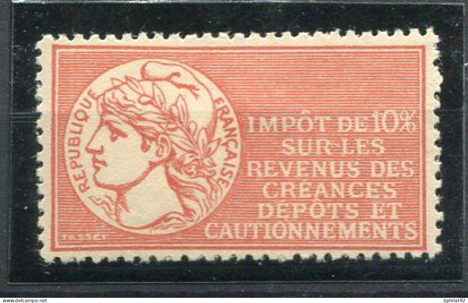 !!! FISCAL, IMPOT SUR LE REVENU N°58a NEUF * - Stamps