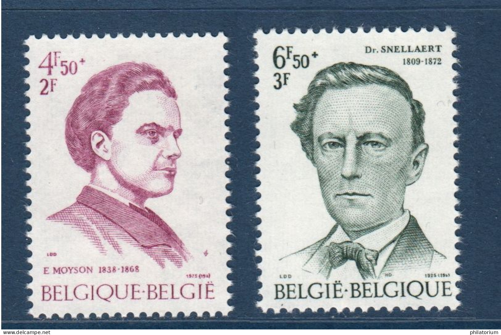 Belgique, België, **, Yv 1780, 1781, Mi 1837, 1838, SG 2407, 2408, Moyson, Snellaert, - Unused Stamps