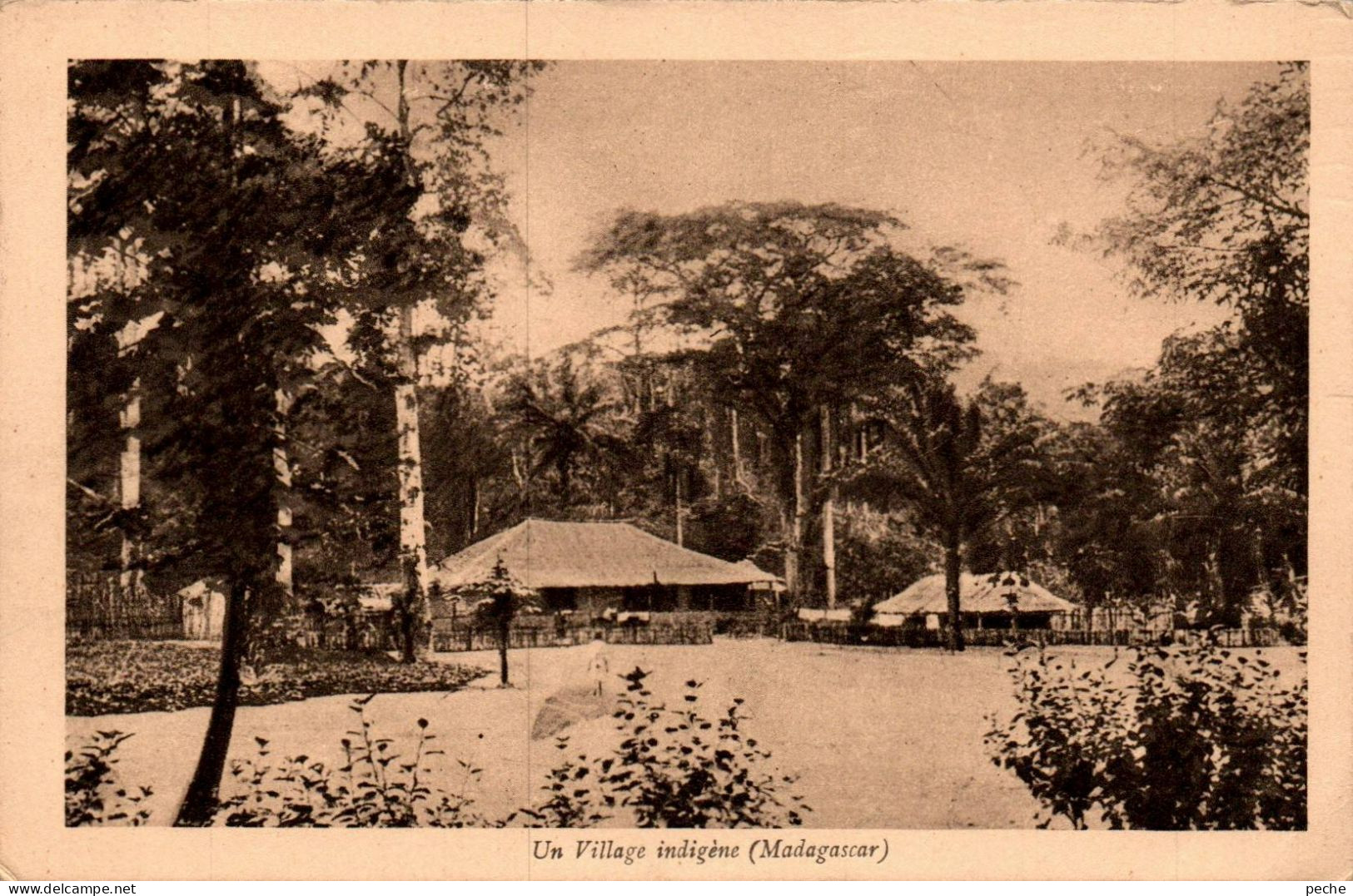 N°425 W -cpa Un Village Indigène - Madagaskar