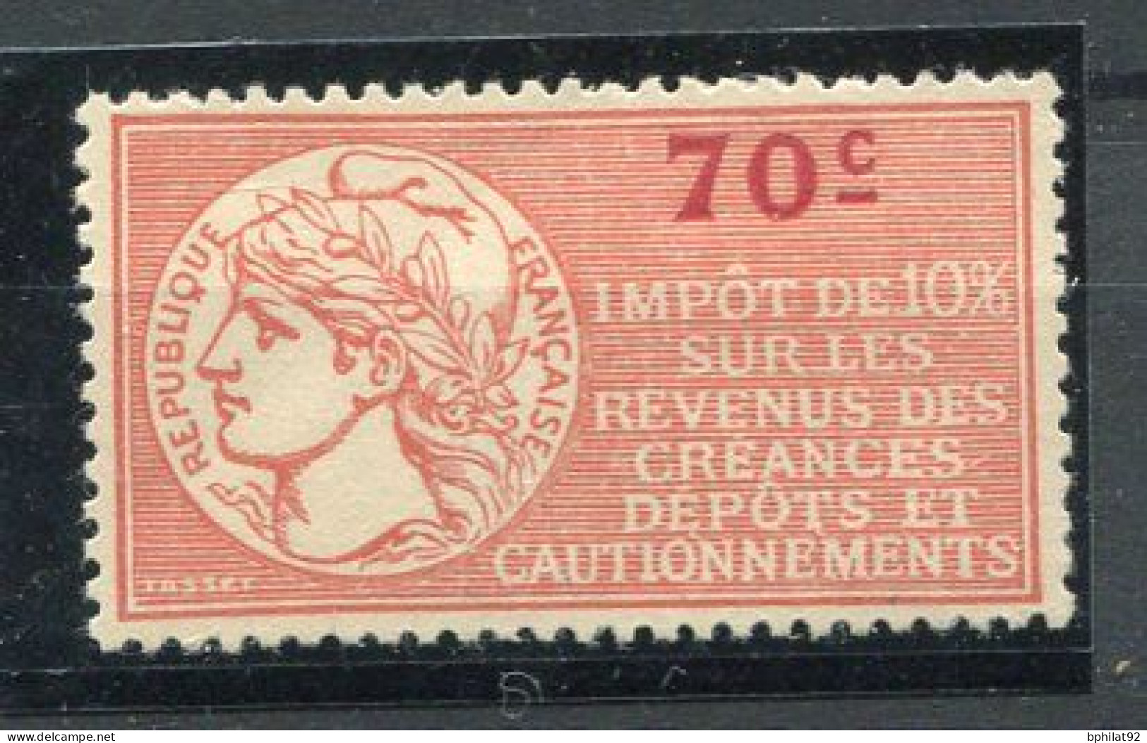 !!! FISCAL, IMPOT SUR LE REVENU N°61 NEUF * SIGNE CALVES - Stamps