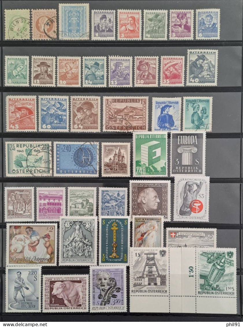 AUTRICHE    Lot De Timbres Entre Les Années 1867 Et 1981 - Verzamelingen