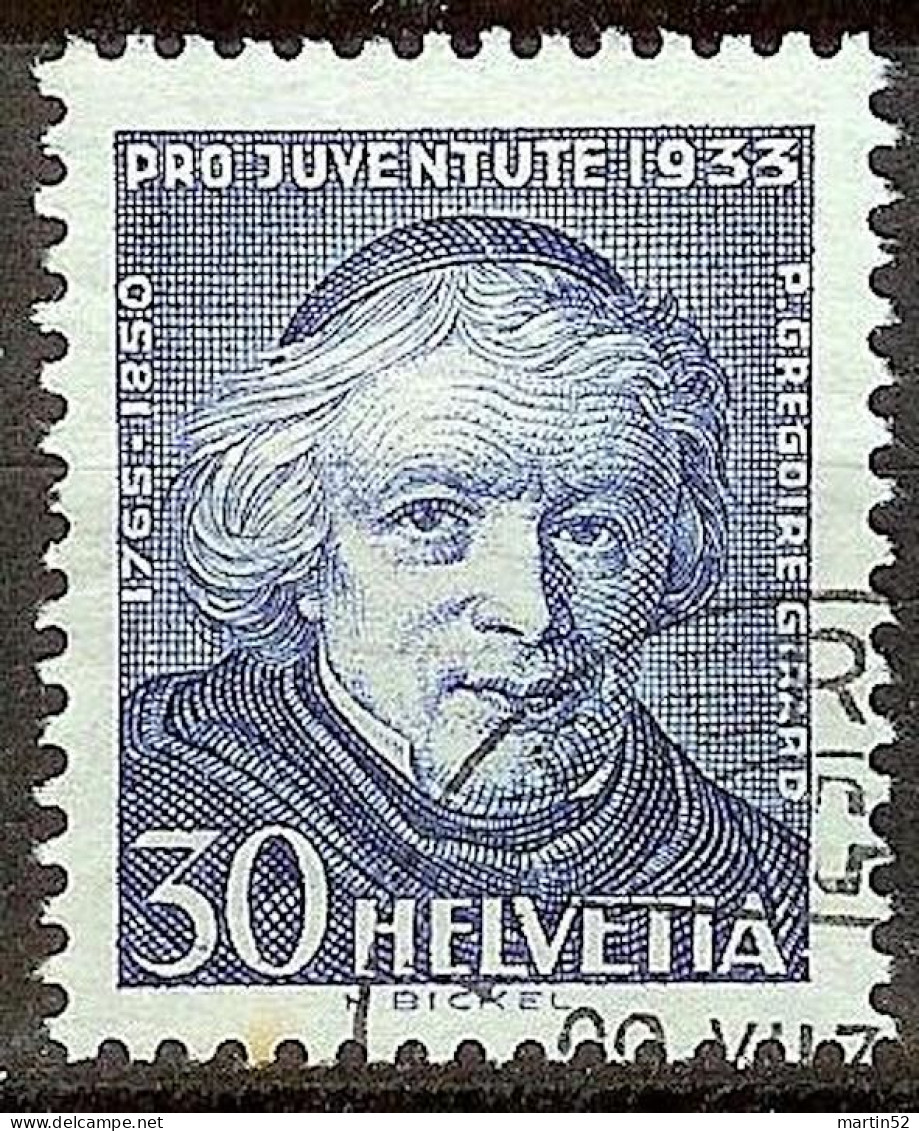 Schweiz Suisse Pro Juventute 1933: Grégoire Girard Zu WI 68 Mi 269 Yv 270 Mit Eck-Stempel BERN 22.XII.33 (Zu CHF 15.00) - Used Stamps
