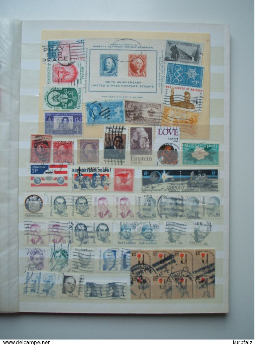 USA - ** + gestempelte Briefmarken, Block's + ZD auf einigen Steckseiten