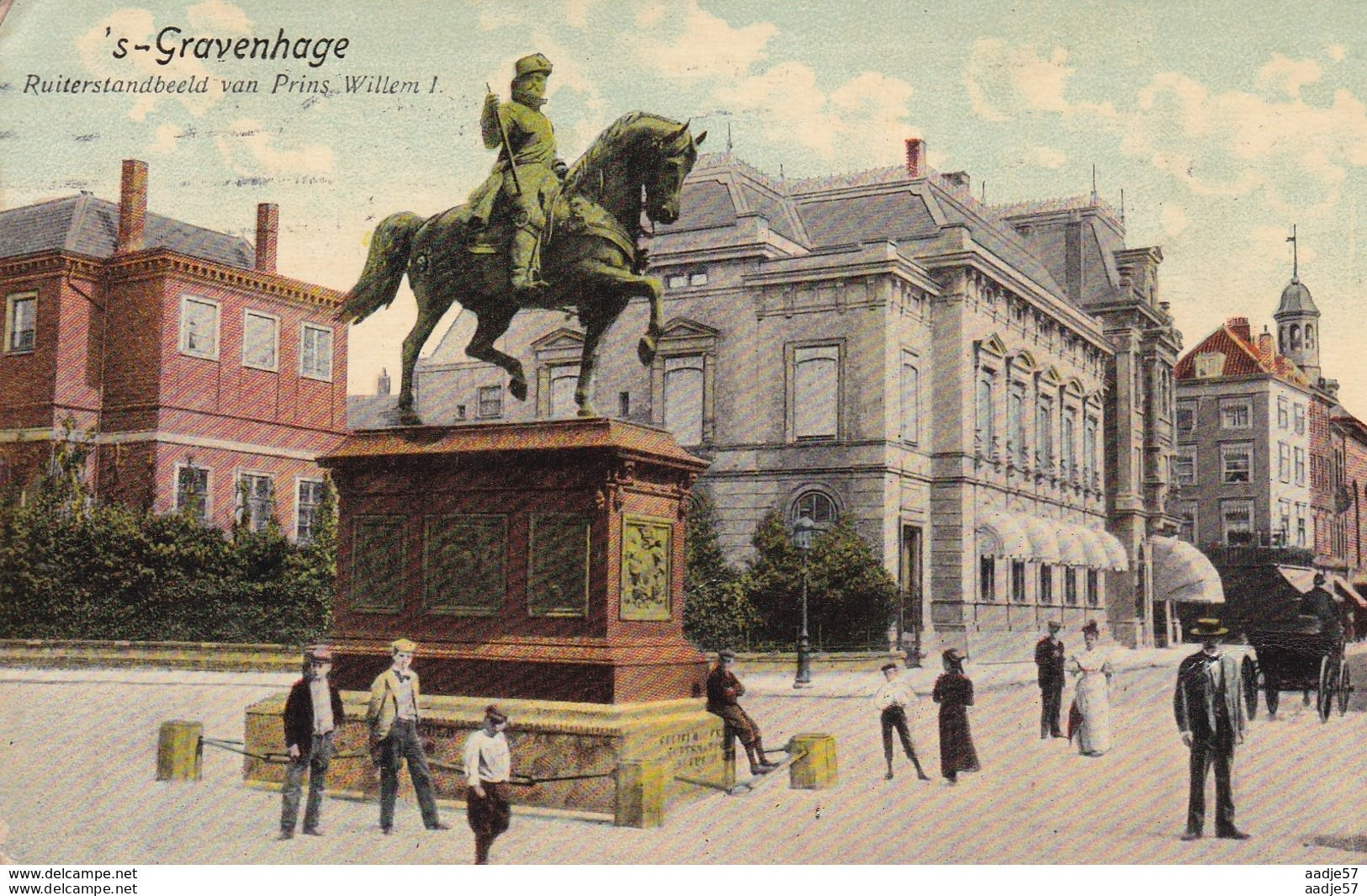 Den Haag Ruiterstandbeeld Prins Willem I 1909 - Den Haag ('s-Gravenhage)