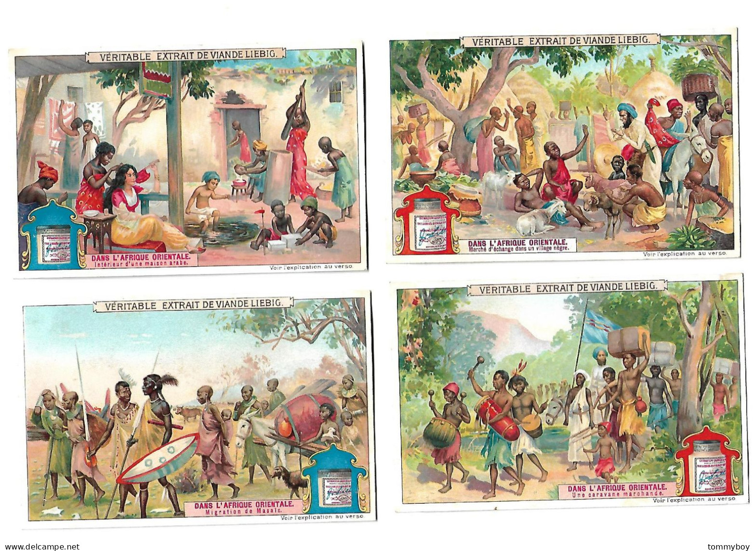 S 877, Liebig 6 Cards, Dans L'Afrique Orientale - Liebig