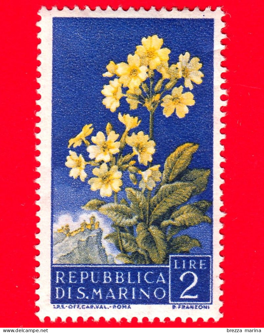 Nuovo - ML - SAN MARINO - 1957 - Fiori - 2ª Emissione - Primule - 2 - Unused Stamps