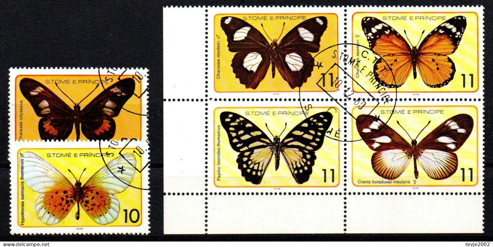 Sao Tome And Principe 1979 - Mi.Nr. 561 - 566 - Gestempelt Used - Tiere Animals Schmetterlinge Butterflies - Butterflies