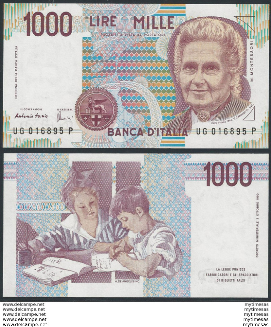 1998 Italia Lire 1.000 Maria Montessori FDS Rif BI 58G Gigante - Otros & Sin Clasificación