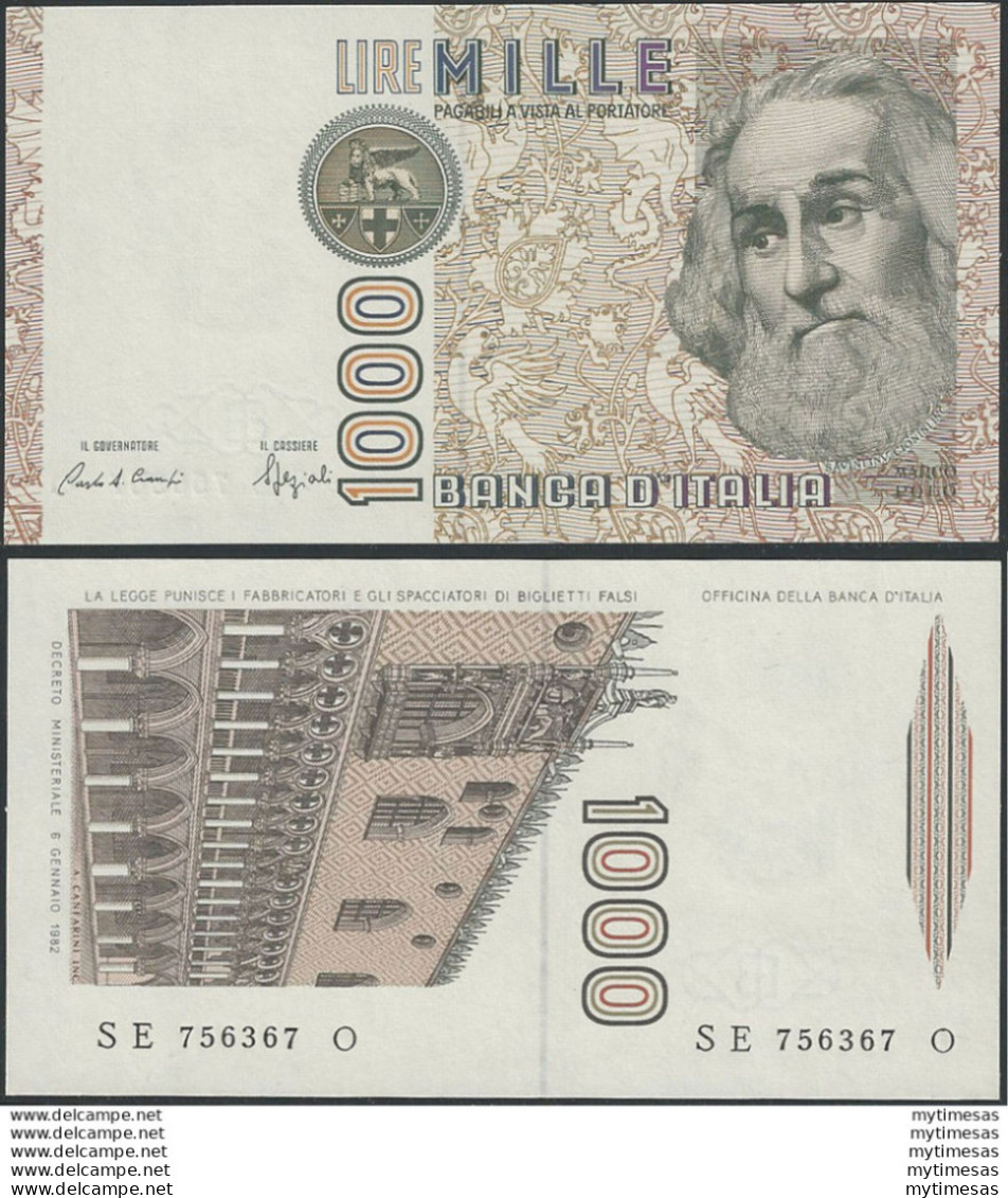 1988 Italia Lire 1.000 Marco Polo FDS Rif. BI 57E Gigante - Autres & Non Classés