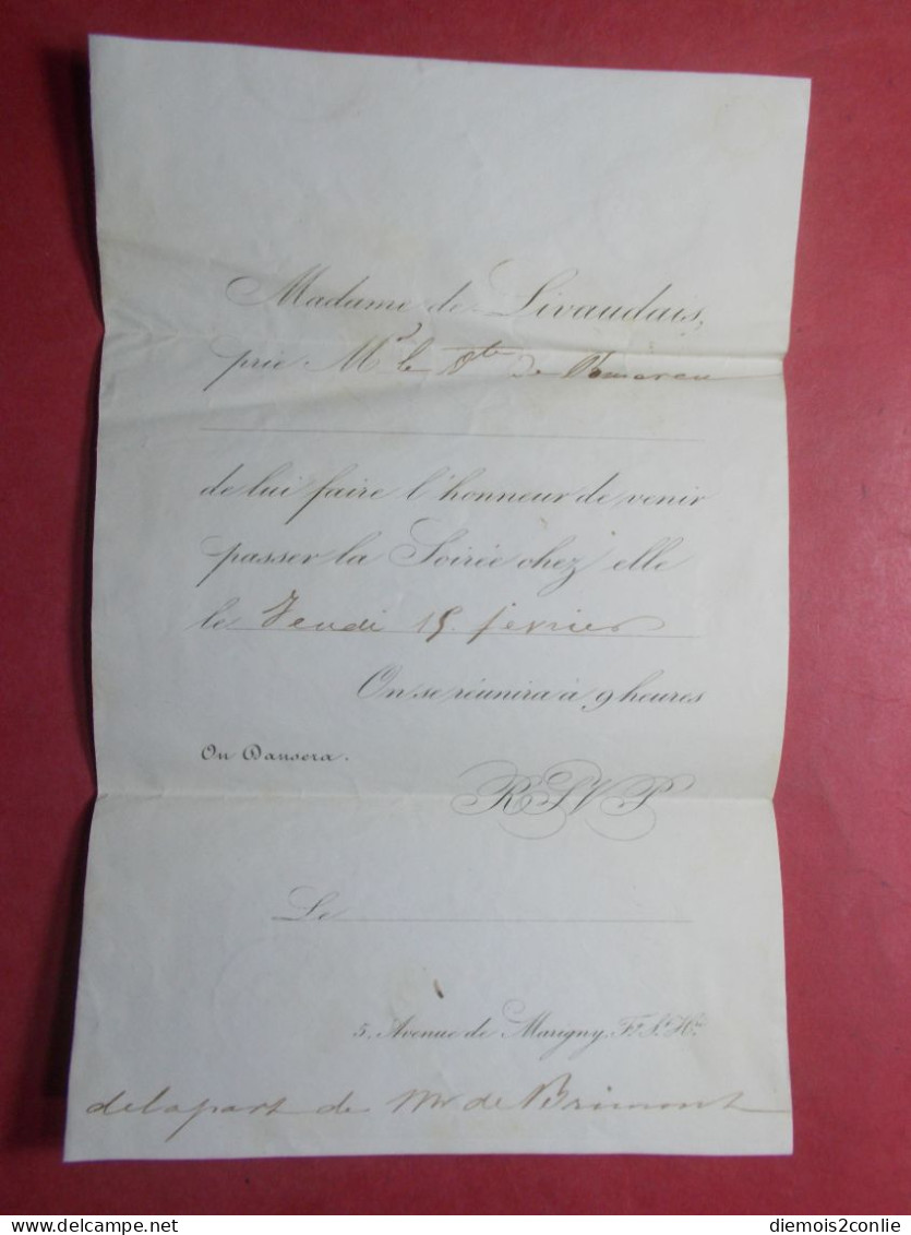 Marcophilie Lettre Enveloppe Oblitération Invitation Soirée 1838 + Divers Cachets Cf Description (B306) - Unclassified