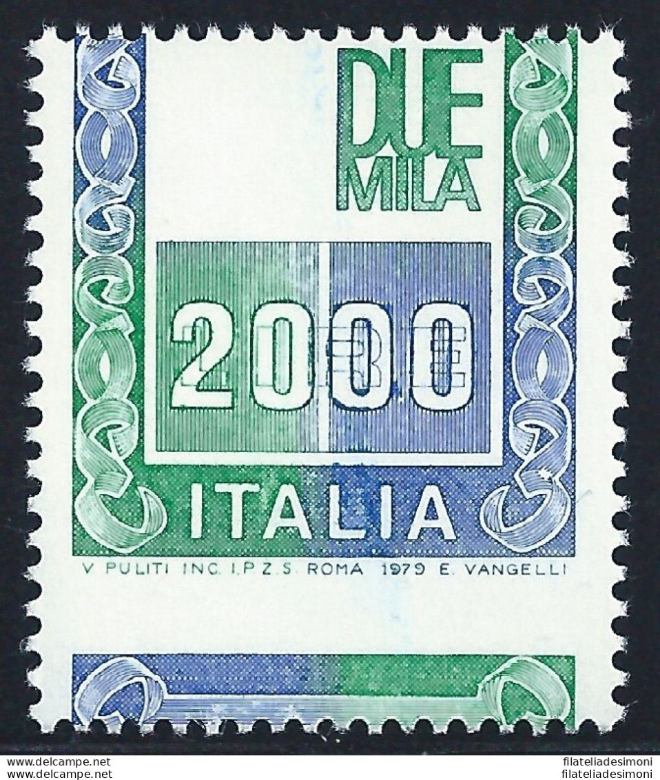 1979 Repubblica, Alti Valori Lire 2.000 VARIETA SIRACUSANA MANCANTE - Errors And Curiosities