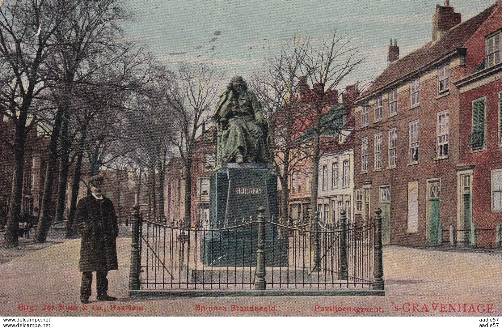 Den Haag Spinoza Standbeeld 1909 Paviljoensgracht - Den Haag ('s-Gravenhage)