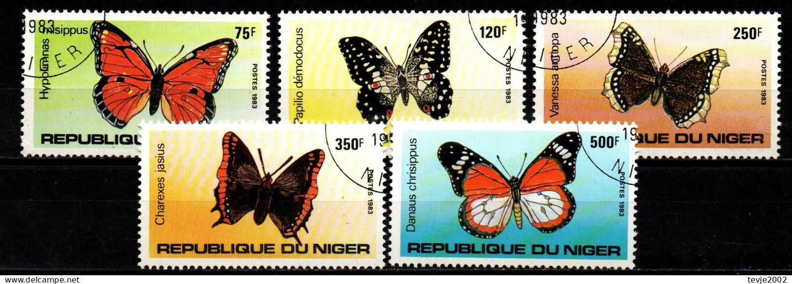 Niger 1983 - Mi.Nr. 867 - 871 - Gestempelt Used - Tiere Animals Schmetterlinge Butterflies - Schmetterlinge