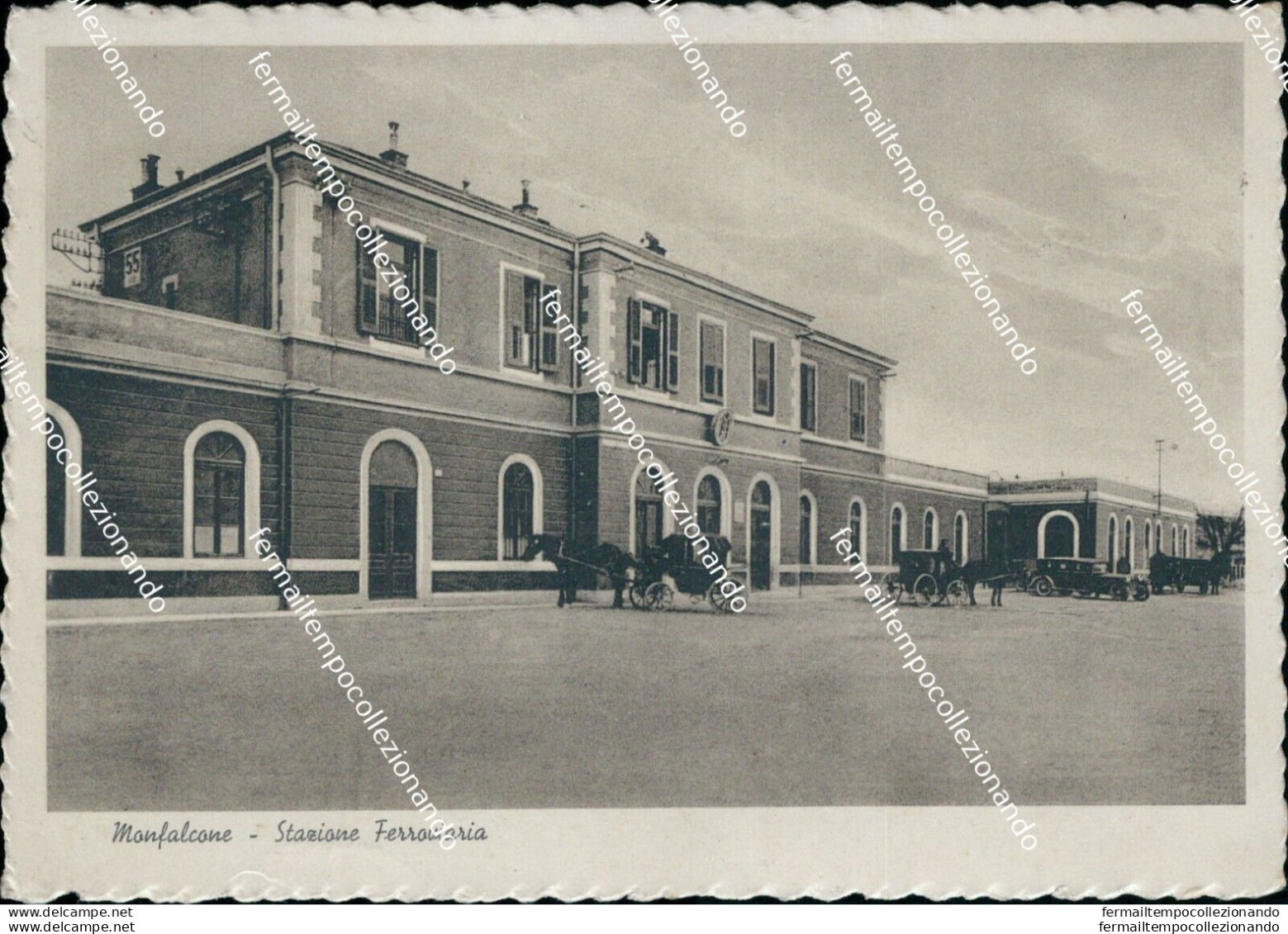 Cm440 Cartolina Monfalcone Stazione Ferroviaria Provincia Di Gorizia Friuli - Gorizia