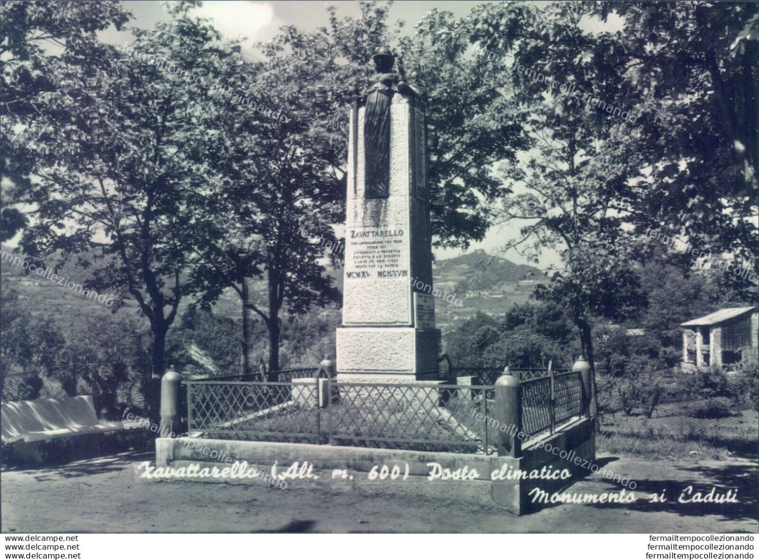 M446 Cartolina Zavattarello Monumento Ai Caduti Provincia Di Pavia - Pavia