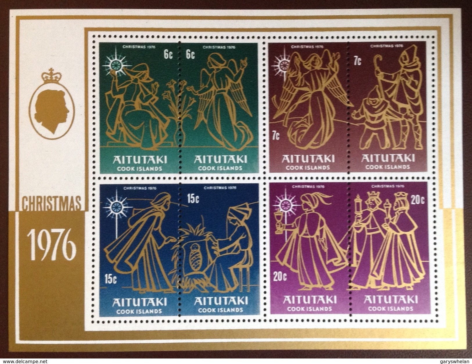 Aitutaki 1976 Christmas Minisheet MNH - Aitutaki